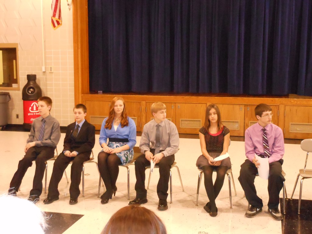 Current 8th grade members of NJHS.